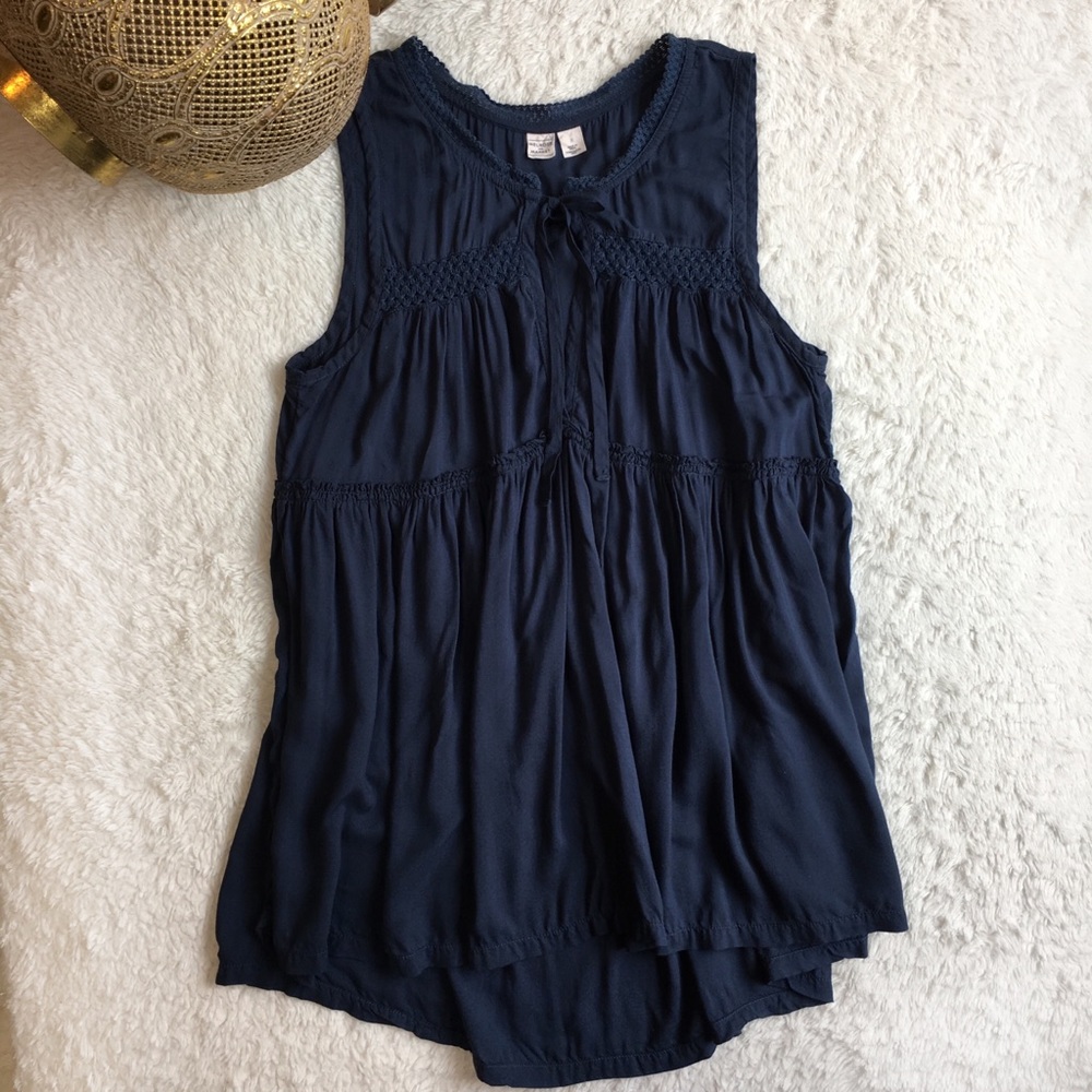 🍃MELROSE and MARKET Flowy Peasant Lace Top